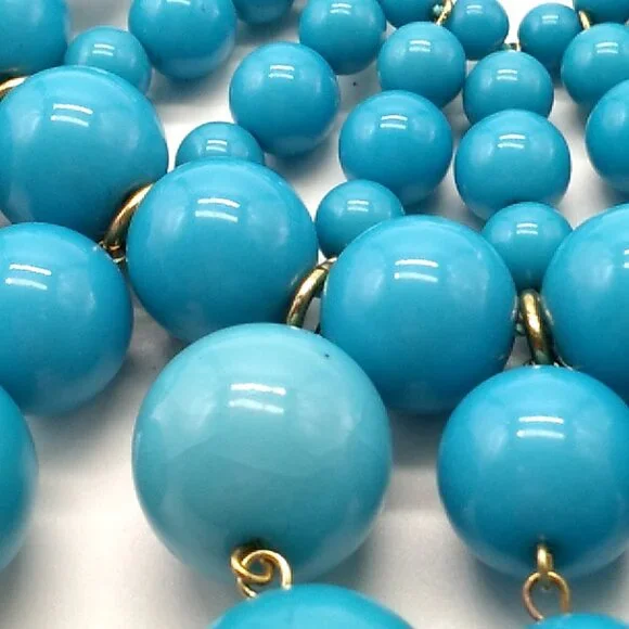 Erica Lyons Faux Turquoise Beaded Statement Necklace - Picture 9 of 12